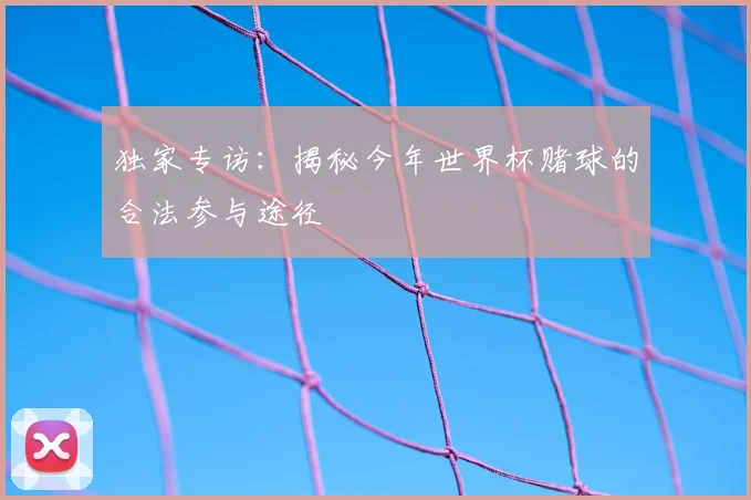 独家专访：揭秘今年世界杯赌球的合法参与途径